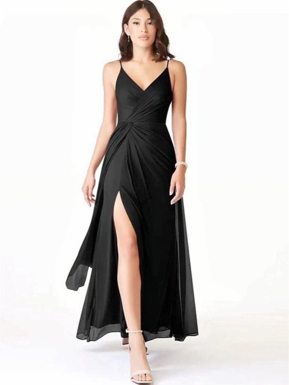 Azazie Evalin Dress in Black